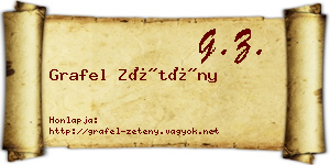 Grafel Zétény névjegykártya